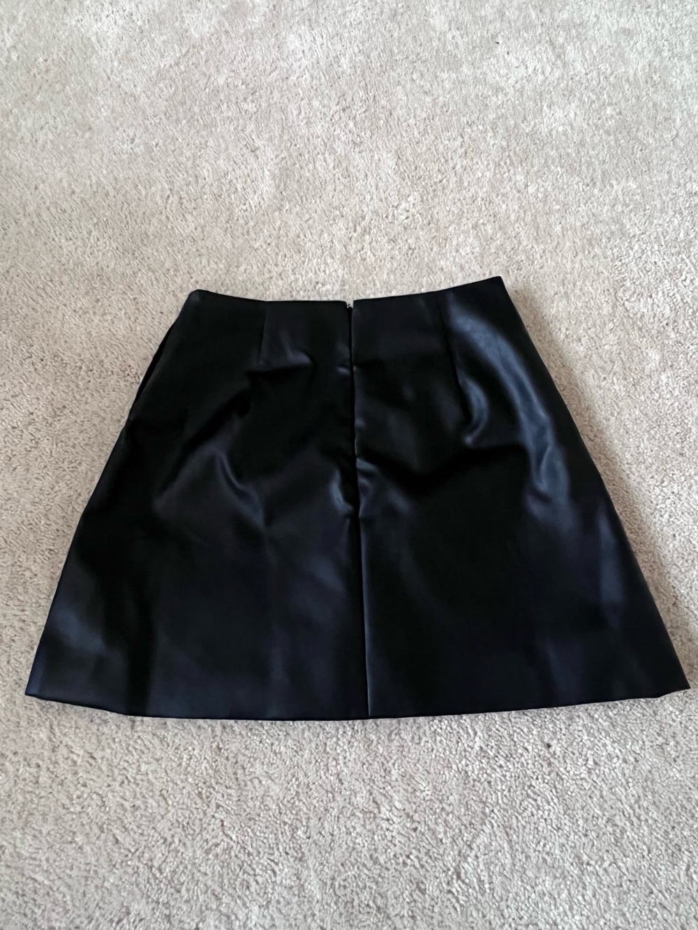 NWT Commense Black Slim Faux Leather Mini Skirt- Small